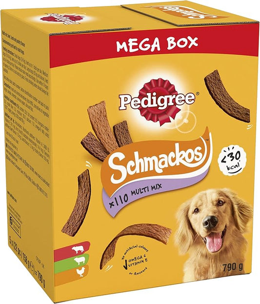 Pedigree Schmackos Dog Treats – Mega Pack, Mixed Flavours
